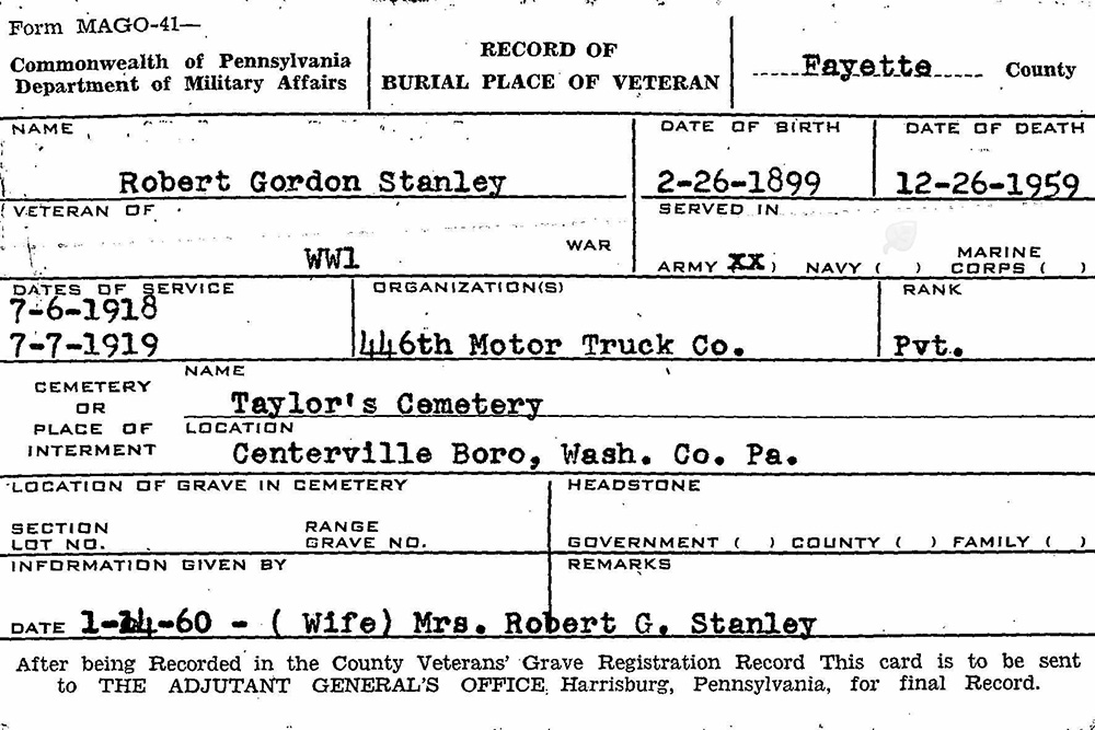 veteran burial 